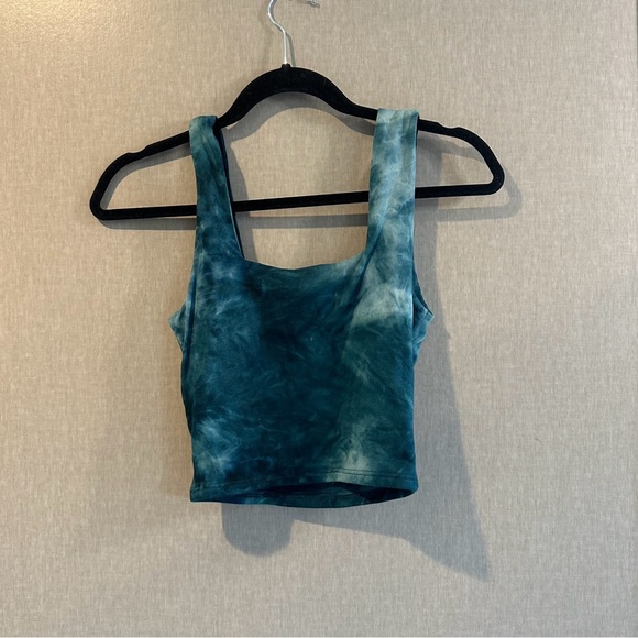 Green/blue tye-dye crop top - Picture 1 of 3